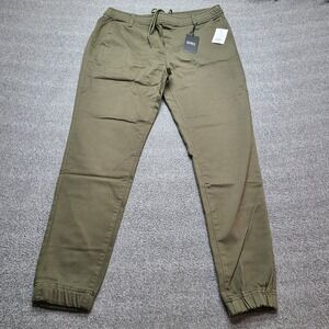 Caliville Jogger Pants Mens XXL Army Green New Tapered Stretch Outdoor Casual